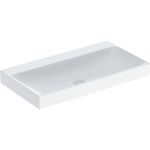 Lavabo serie Geberit ONE: 90x48cm, Toma de grifo=Sin, Rebosadero=Sin, Blanco / KeraTect